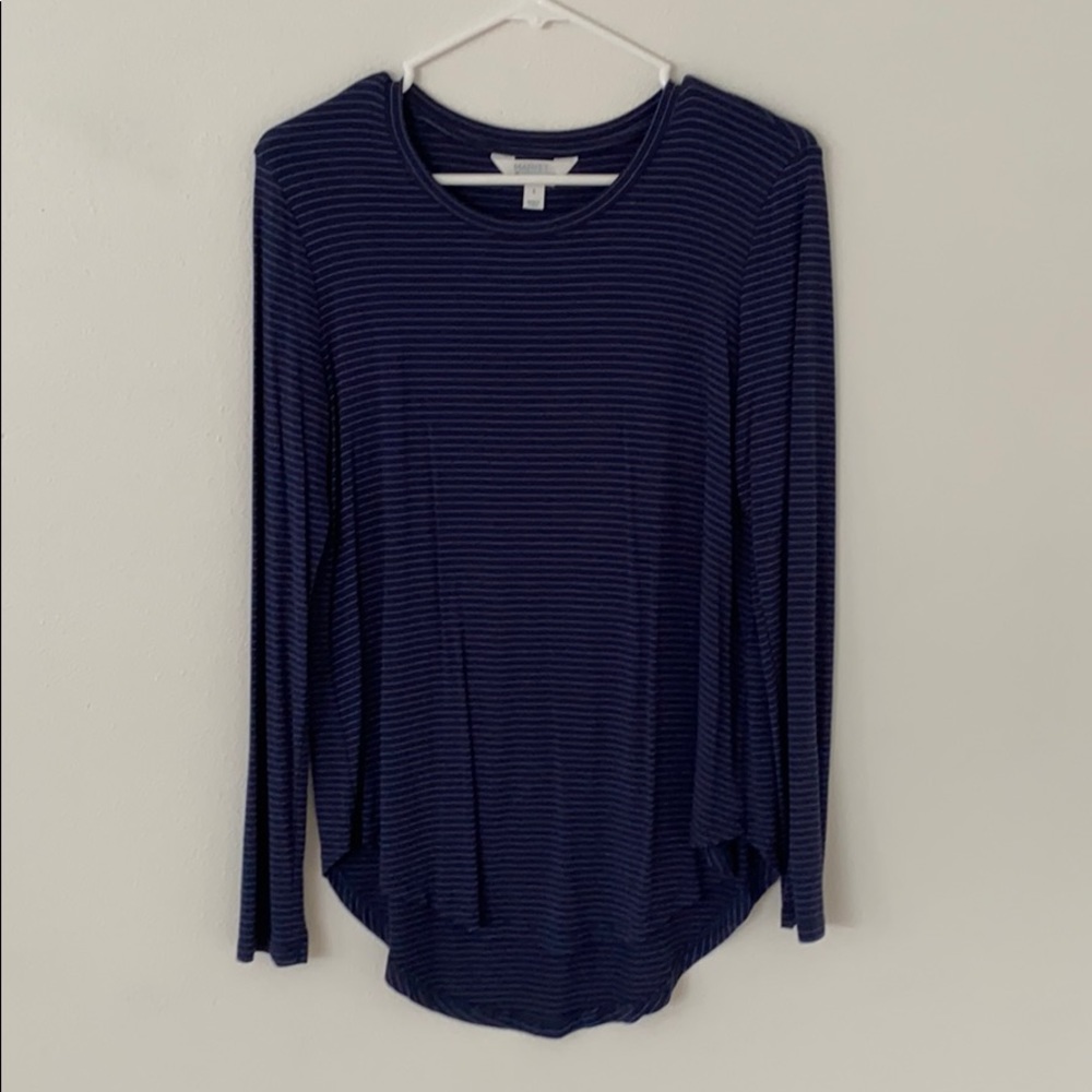 Size small striped blue long sleeve shirt